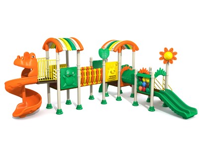 Patios de juegos al aire libre de la serie Nature con tobogán TQ-ZR1177